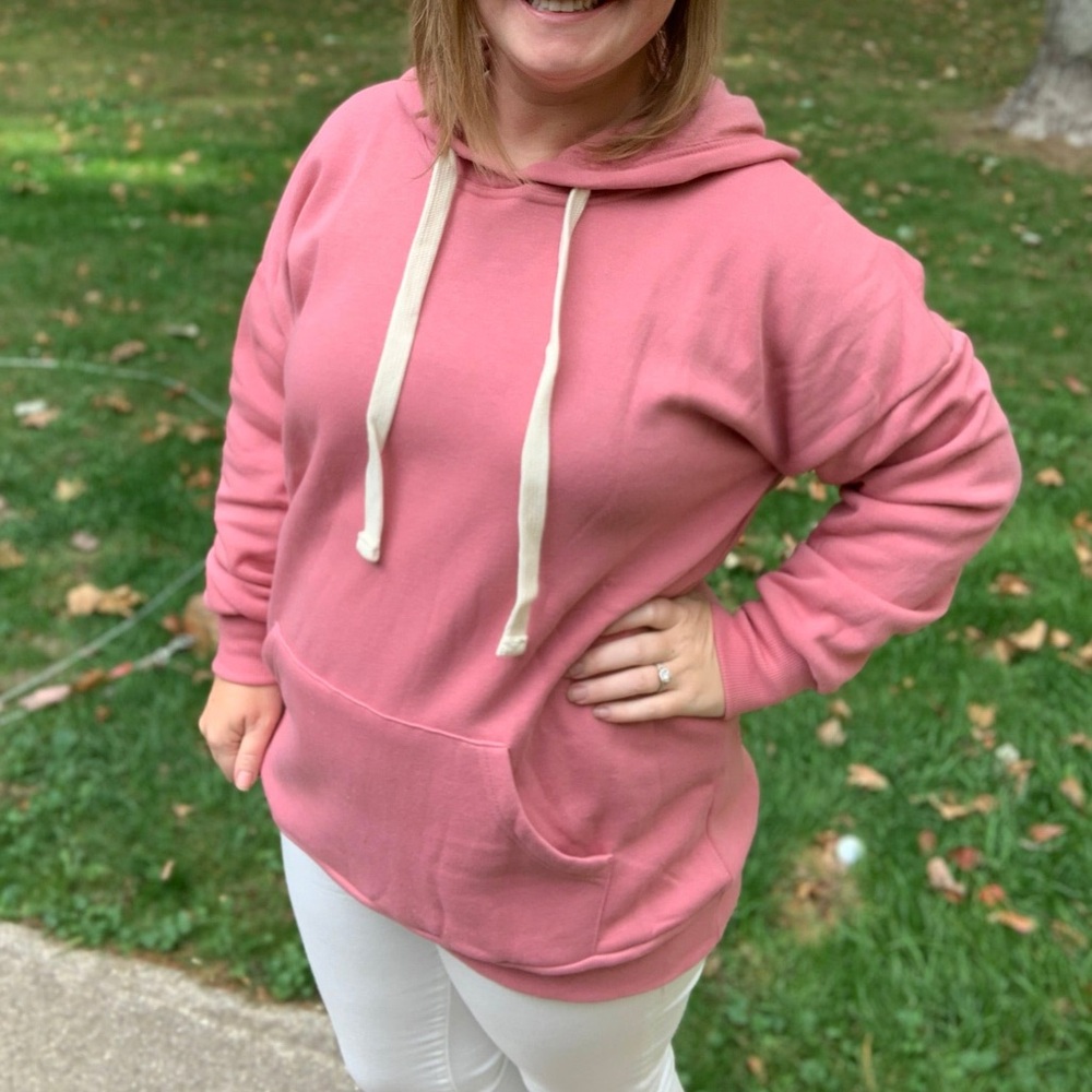Plain Hoodie - Dusty Rose